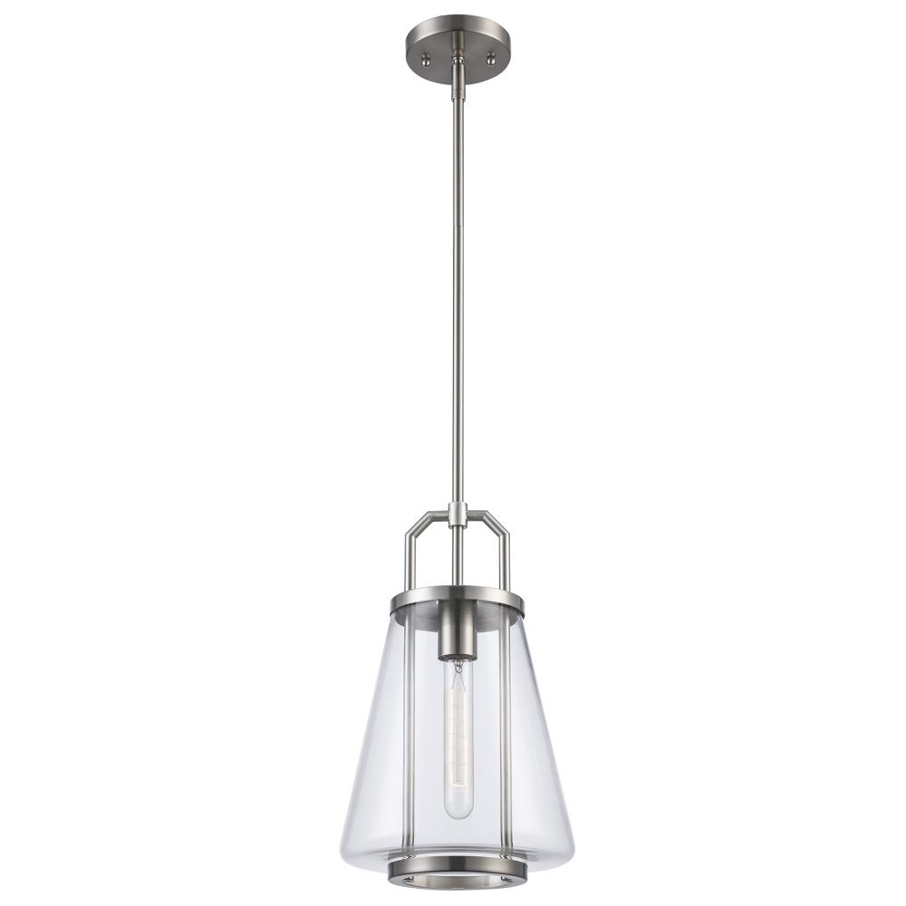 1LT PENDANT-CONE GLASS-M-BN
